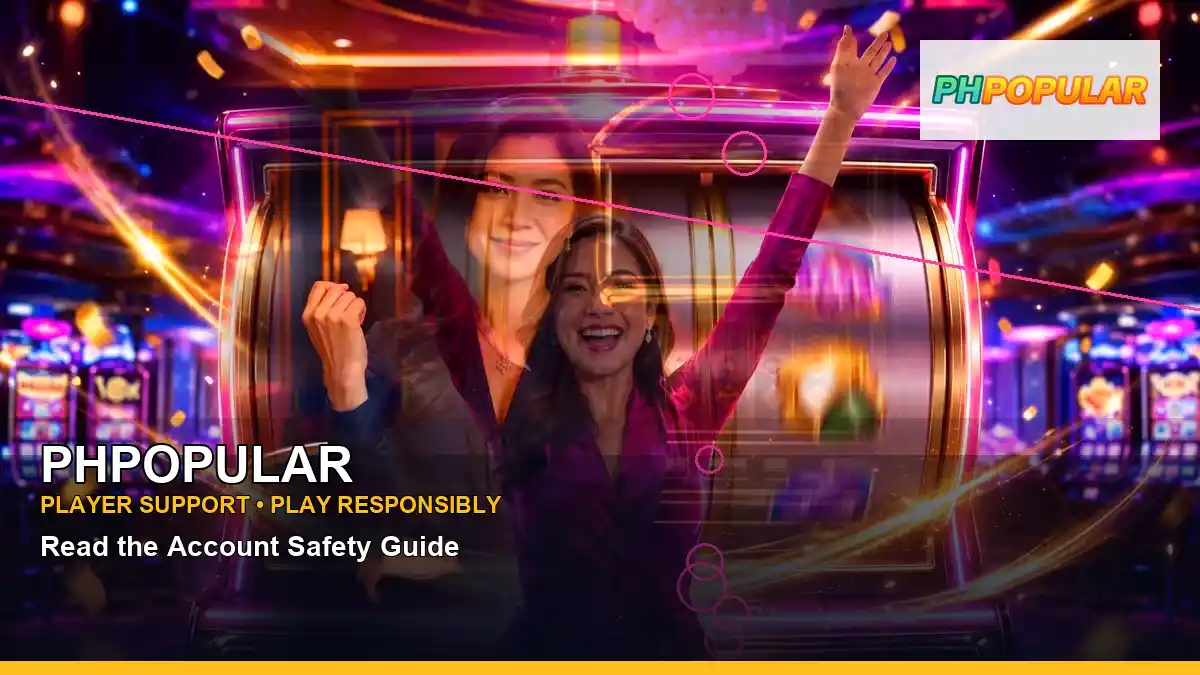 PHPOPULAR PHPOPULAR case study information for Philippine users scene with centered neon jackpot slot games for players in