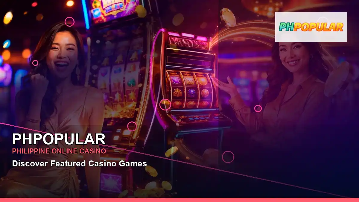 PHPOPULAR neon-lit neon jackpot slot games in a left close-up layout for Philippine players